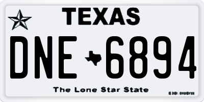 TX license plate DNE6894