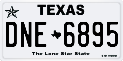 TX license plate DNE6895