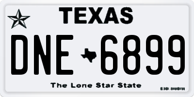 TX license plate DNE6899