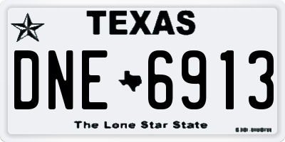 TX license plate DNE6913