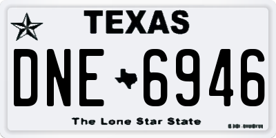 TX license plate DNE6946