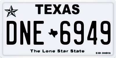 TX license plate DNE6949