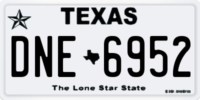 TX license plate DNE6952
