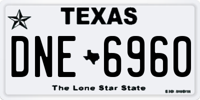 TX license plate DNE6960