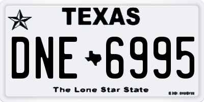 TX license plate DNE6995