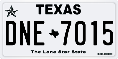 TX license plate DNE7015