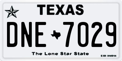 TX license plate DNE7029