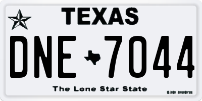 TX license plate DNE7044
