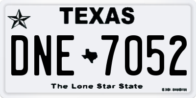 TX license plate DNE7052