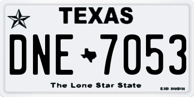 TX license plate DNE7053