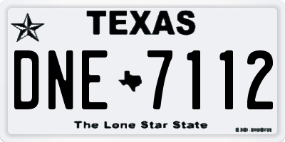 TX license plate DNE7112