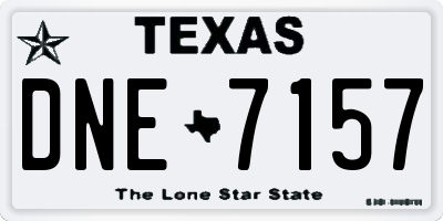 TX license plate DNE7157