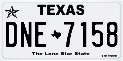 TX license plate DNE7158