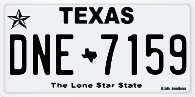 TX license plate DNE7159