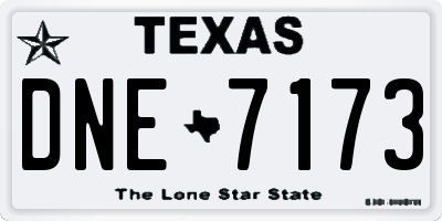 TX license plate DNE7173