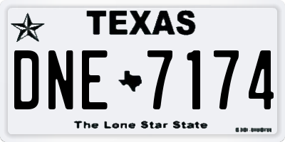 TX license plate DNE7174