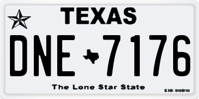 TX license plate DNE7176