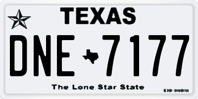 TX license plate DNE7177