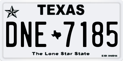 TX license plate DNE7185