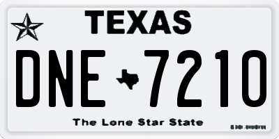 TX license plate DNE7210