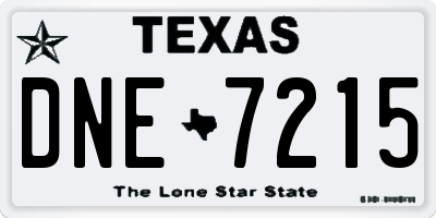 TX license plate DNE7215