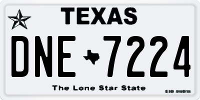 TX license plate DNE7224