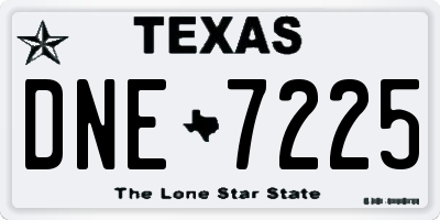 TX license plate DNE7225