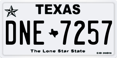TX license plate DNE7257