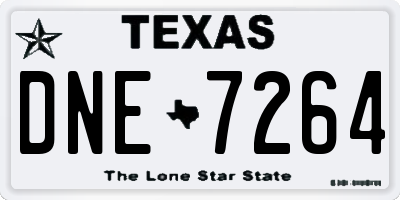 TX license plate DNE7264