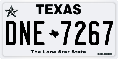 TX license plate DNE7267