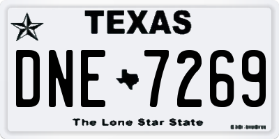 TX license plate DNE7269
