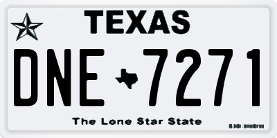 TX license plate DNE7271