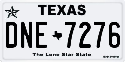 TX license plate DNE7276