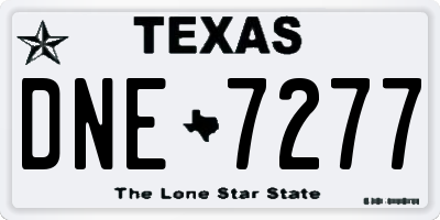 TX license plate DNE7277