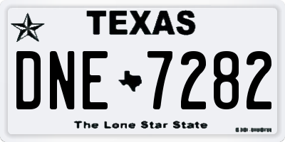 TX license plate DNE7282