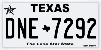 TX license plate DNE7292