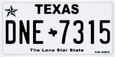 TX license plate DNE7315