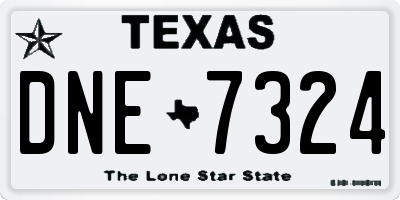 TX license plate DNE7324