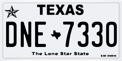 TX license plate DNE7330