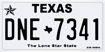 TX license plate DNE7341