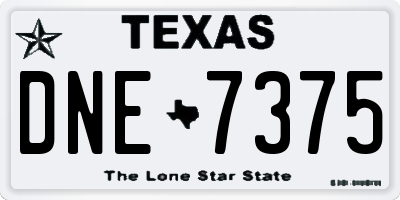 TX license plate DNE7375