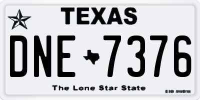 TX license plate DNE7376