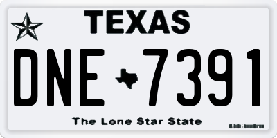 TX license plate DNE7391