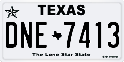 TX license plate DNE7413