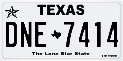 TX license plate DNE7414