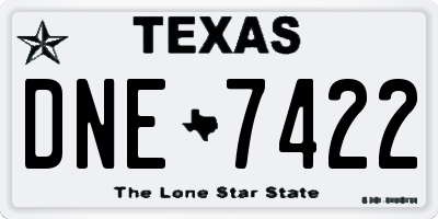 TX license plate DNE7422