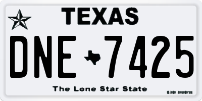 TX license plate DNE7425