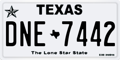 TX license plate DNE7442