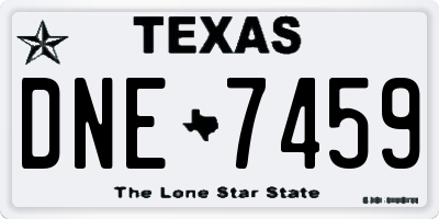 TX license plate DNE7459