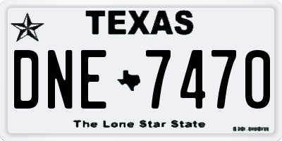 TX license plate DNE7470